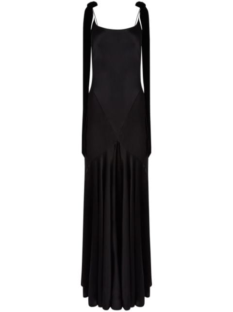 Nina Ricci bow satin maxi dress