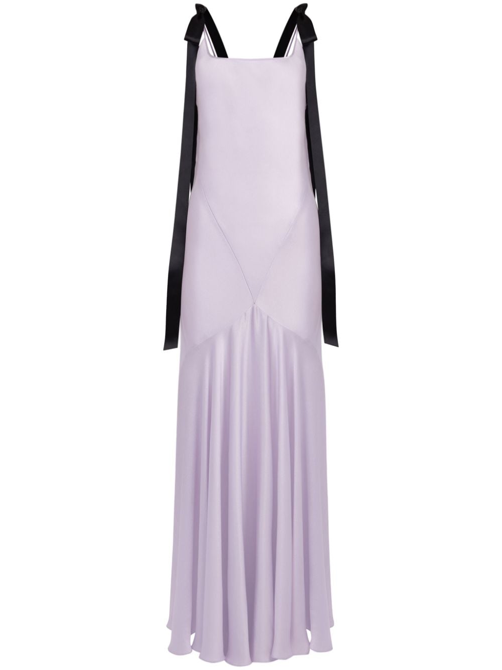 nina ricci robe longue à détails de nœuds - violet