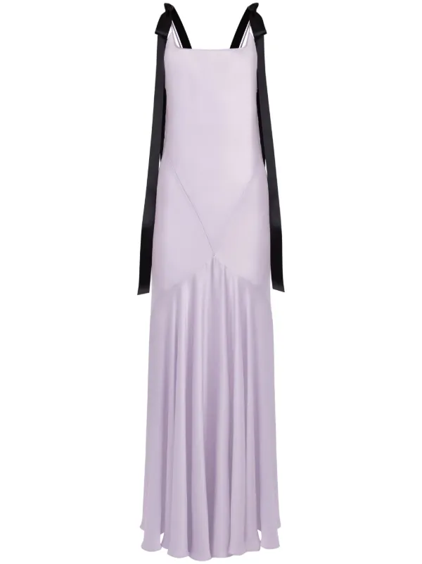 chinese dress ladies Nina Ricci Ruffle Silk Crpe Gown  Runway Catalog