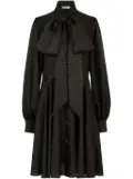 Nina Ricci leopard-print pussy-bow minidress - Black