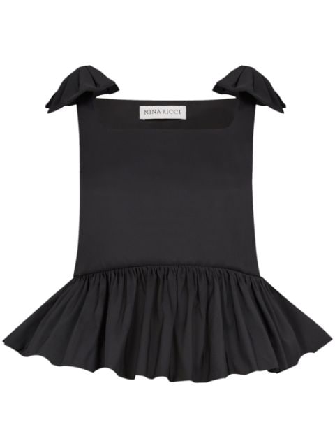 Nina Ricci peplum-waist bow-detail top