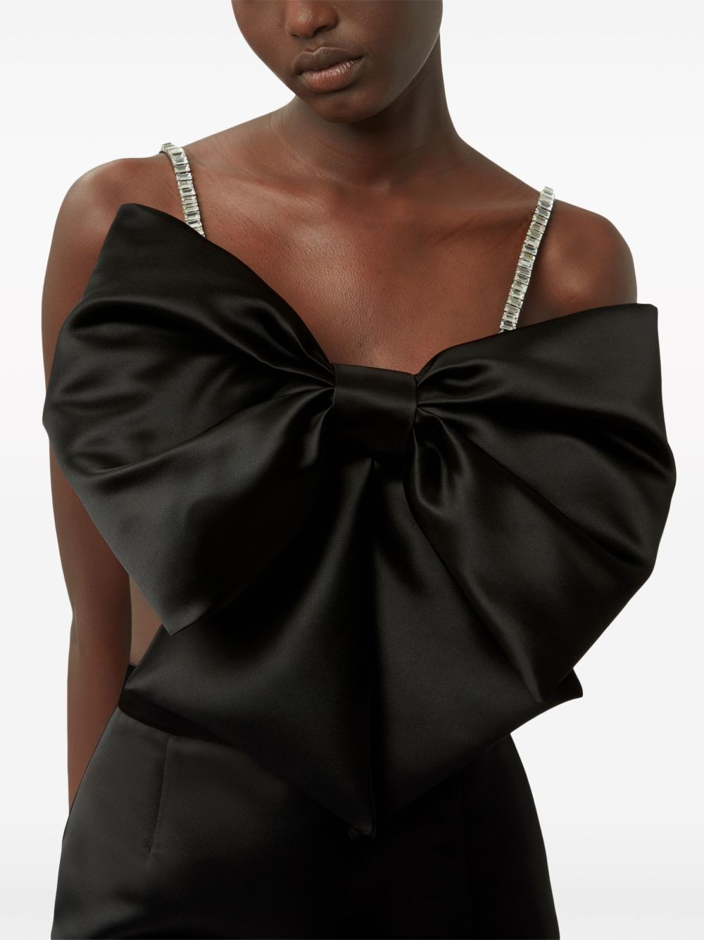 Nina Ricci bow-detail crystal-embellished crop top Women