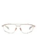 Balmain Eyewear two-tone pilot-frame glasses - Gold