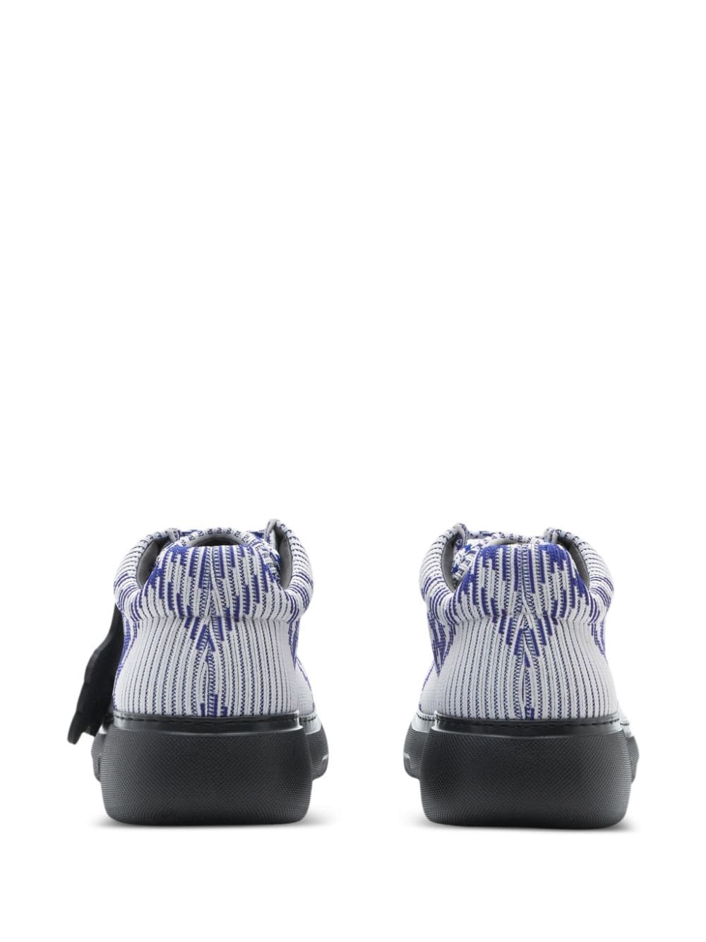 Shop Burberry Ekd Check-print Derby Shoes In White