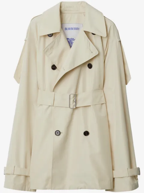Burberry short silk trench coat