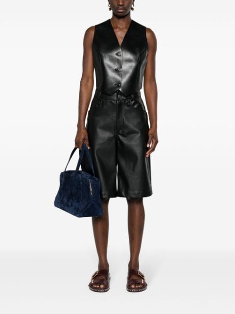 Arnona faux-leather waistcoat