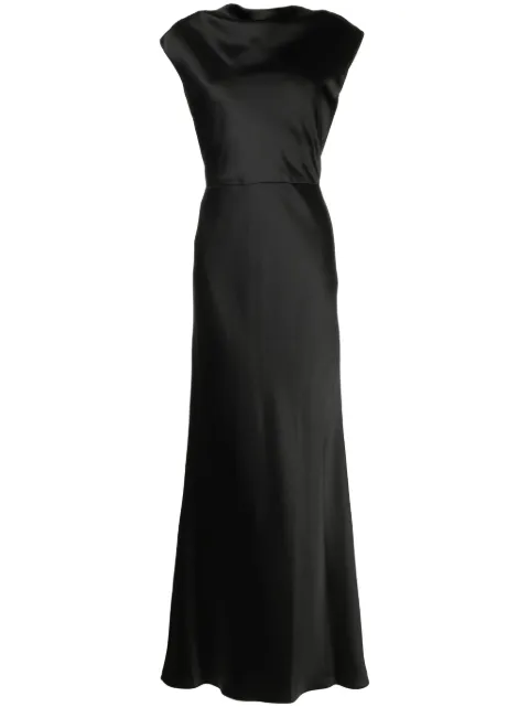 Amsale cowl-neck sleeveless maxi dress