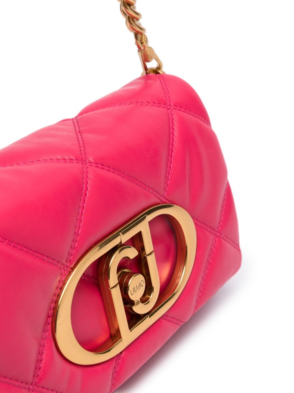 Shop Liu •jo Logo-plaque Crossbody Bag In Pink