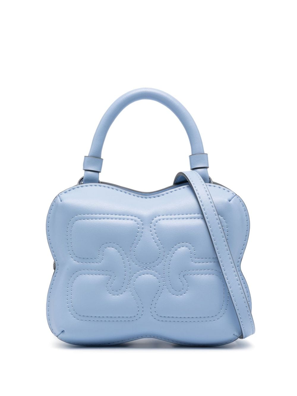 Shop Ganni Small Butterfly Crossbody Bag In Blau