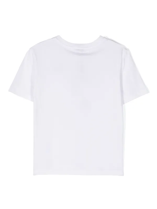 Dolce & Gabbana Kids logo-patch Cotton T-shirt | White Dolce & Gabbana Kids logo-patch Cotton T-shirt | White