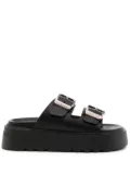 Casadei Florence double-strap chunky-sole sandals - Black