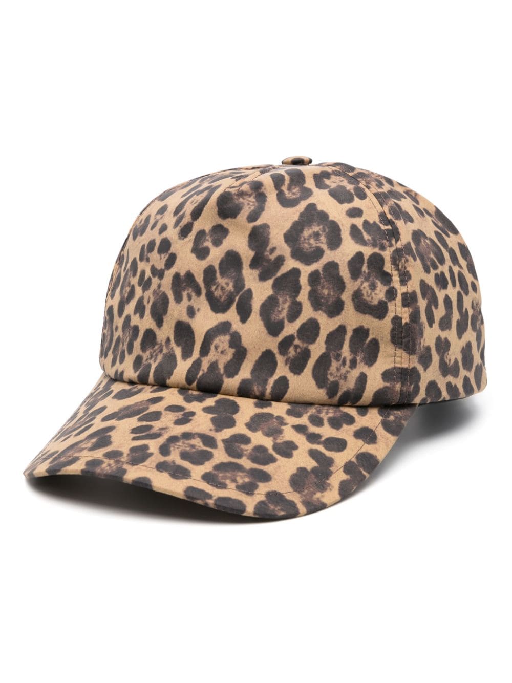 Valentino Garavani Leopard-print Cotton Cap In Brown