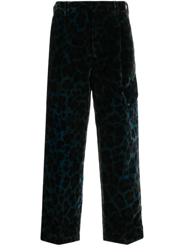 Leopard print cargo on sale trousers