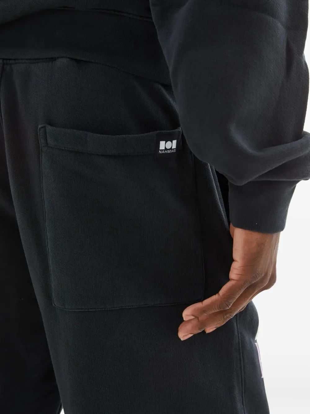 Nahmias Graphic-print Logo Sweatpants In Black