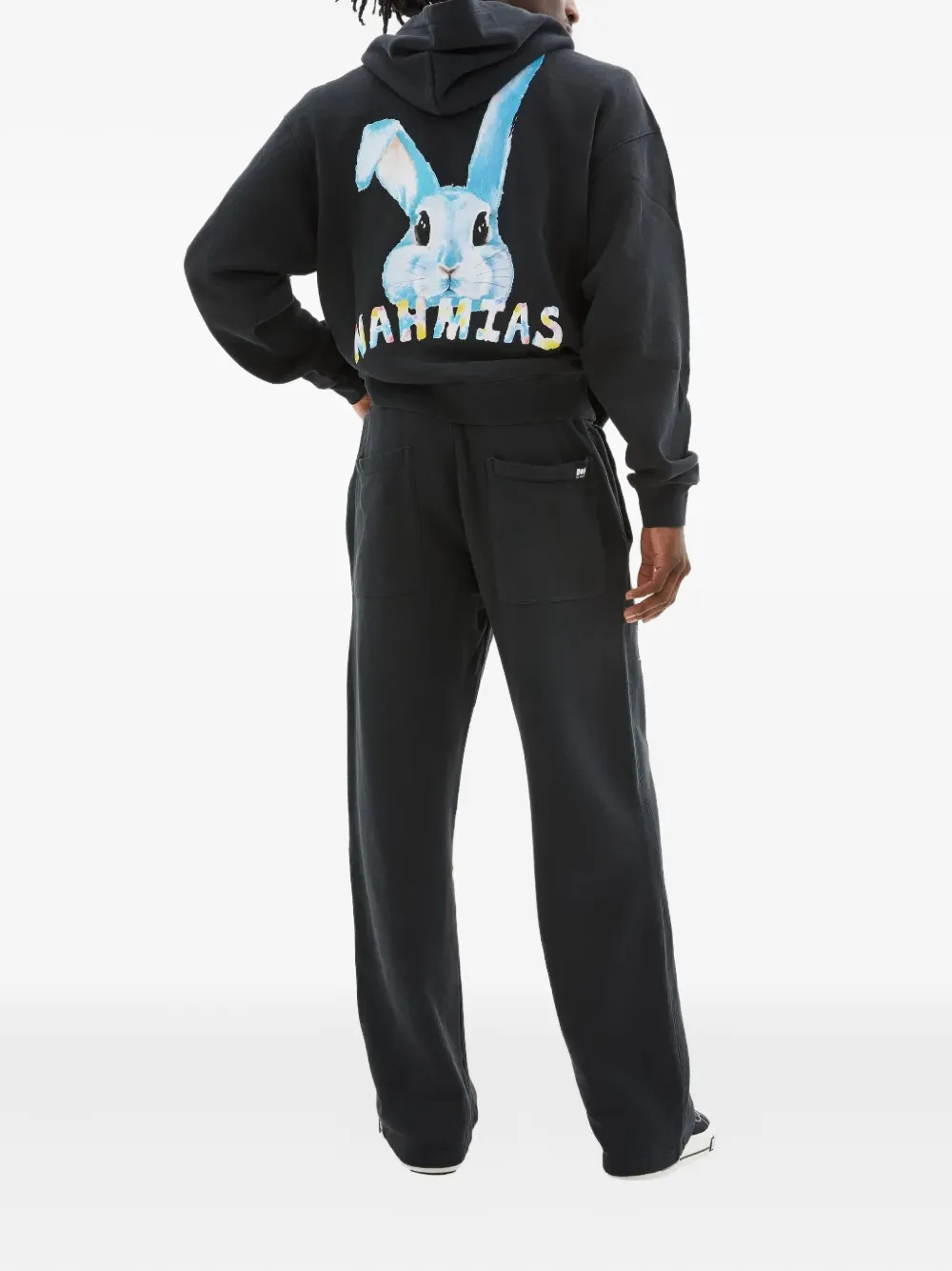 Nahmias Graphic-print Logo Sweatpants In Black