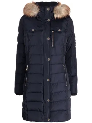 Michael michael kors removable hood zip front coat online