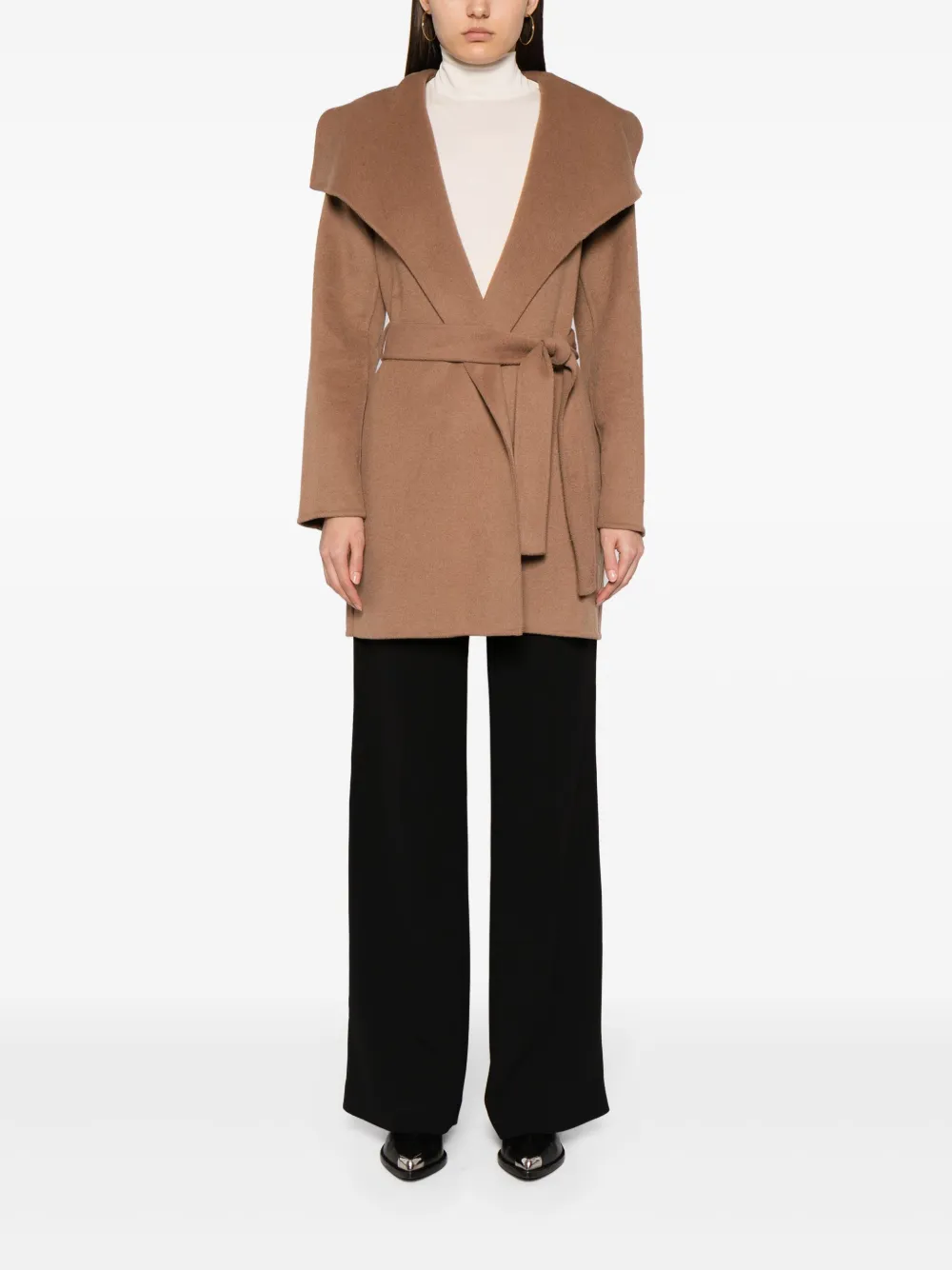 Tahari wrap-design belted coat | Single Breasted Coats | Image 2
