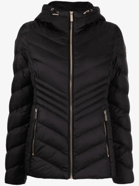 Michael Michael Kors chevron-quilted hooded jacket