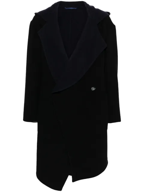 Vivienne Westwood Orb-appliqué asymmetric coat