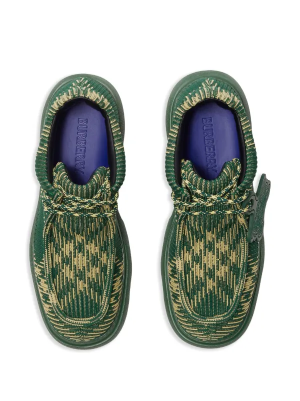 トップス Dead Stock BURBERRY CRAYZ ALAN KNIT Burberry EKD check-print Derby Shoes | Green | FARFETCH UK