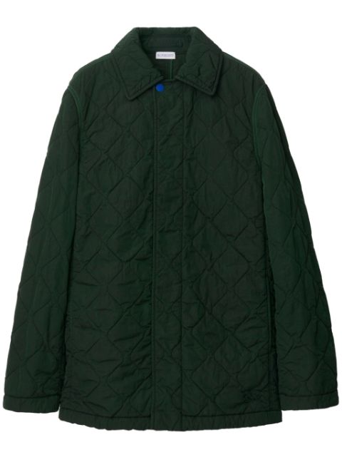 Burberry Equestrian Knight-embroidered quilted coat Women