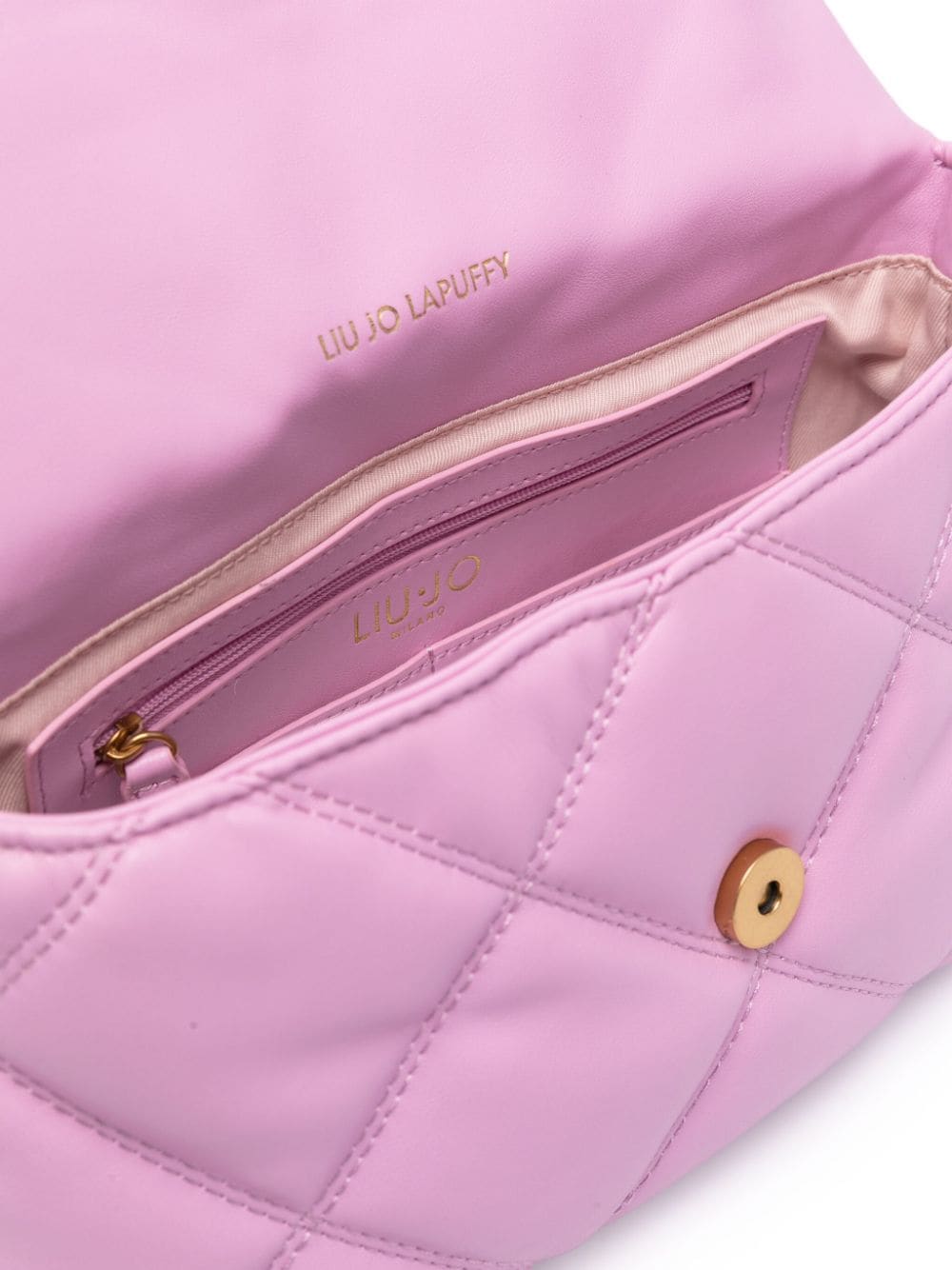 Shop Liu •jo Logo-plaque Crossbody Bag In Pink