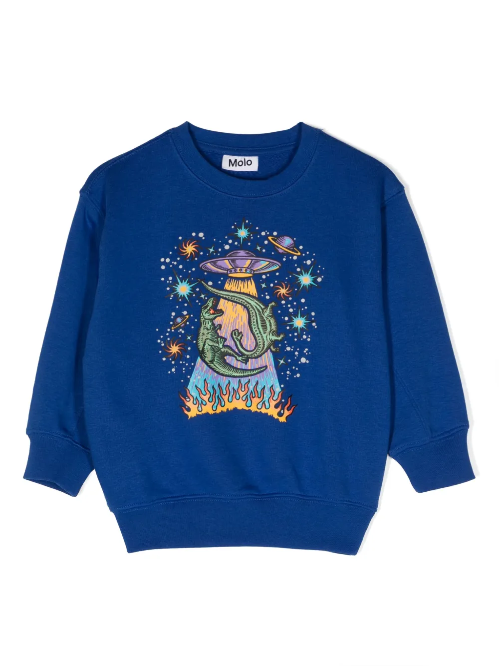 Molo Magni Graphic-print Sweatshirt In Blue