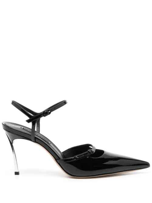 Escarpins en cuir à fini verni 90 mm - Casadei - Modalova