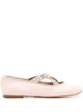 Casadei crystal-embellished ballerina shoes - Pink