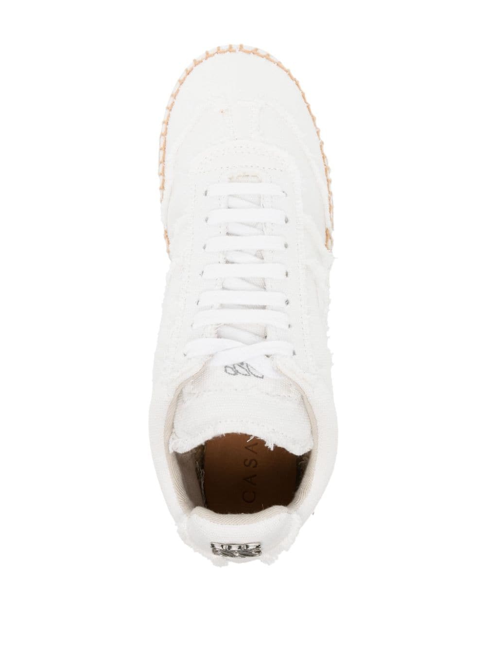 Shop Casadei Holiday Canvas Sneakers In White