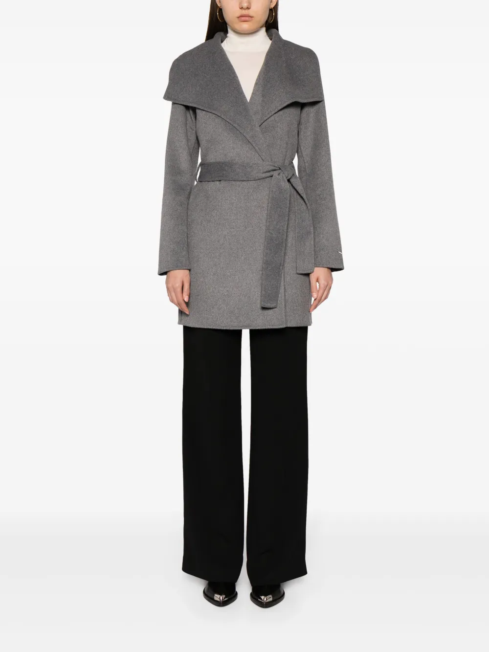 Tahari wrap-design belted coat | Single Breasted Coats | Image 2