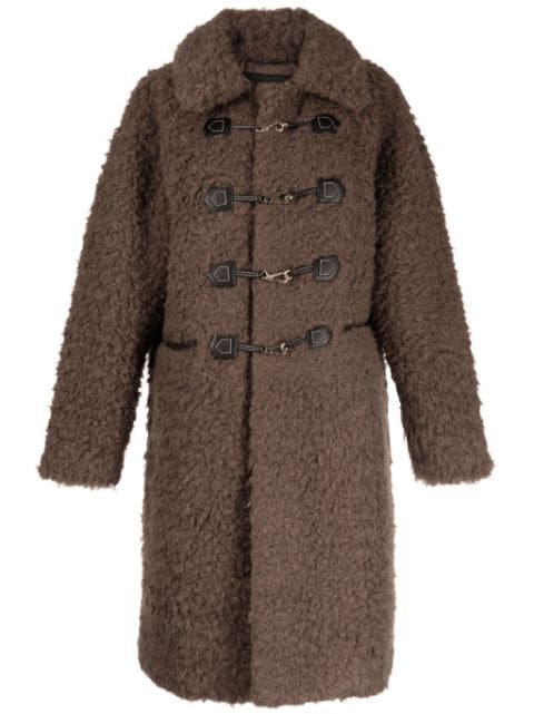 tout a coup hook-fastening shearling coat