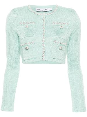Victoria Beckham pointelle-knit Cropped Cardigan - Farfetch