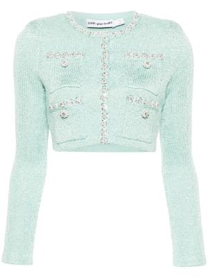 SELF-PORTRAIT, Pearl and Crystal Embellished Knit Top