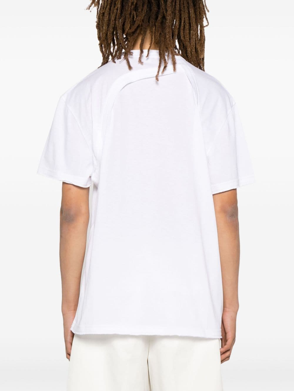 Shop Alexander Mcqueen Harness-effect Cotton T-shirt In White