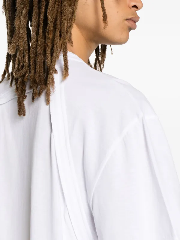Alexander McQueen harness-effect Cotton T-shirt | White