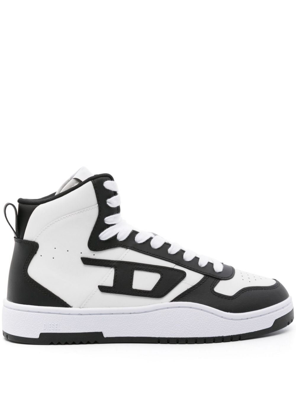 Shop Diesel S-ukiyo V2 Mid Panelled Sneakers In White