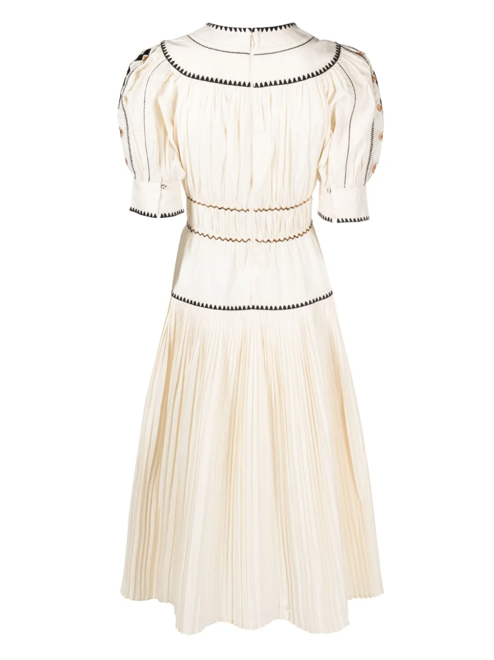 Ulla Johnson Harriet pleated midi dress - Beige
