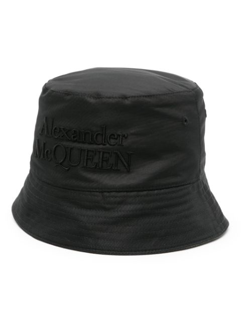 Alexander McQueen logo-embroidered reversible bucket hat Men