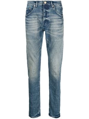 Purple Brand Jeans Mens Slim Fit Low Rise Blue $295 Size 38/32
