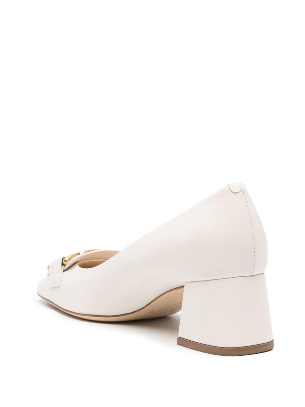 Shop Tod's Kate 50mm Leather Pumps In Neutrals