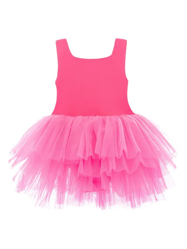 Mimi Tutu Vestido Con Cuello Cuadrado Rosa FARFETCH ES - Main Image