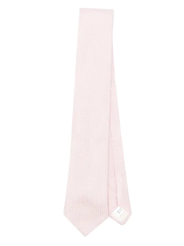 FURSAC Knitted Silk Tie in Pink