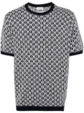 FURSAC ropes-motif jacquard T-shirt - Blue