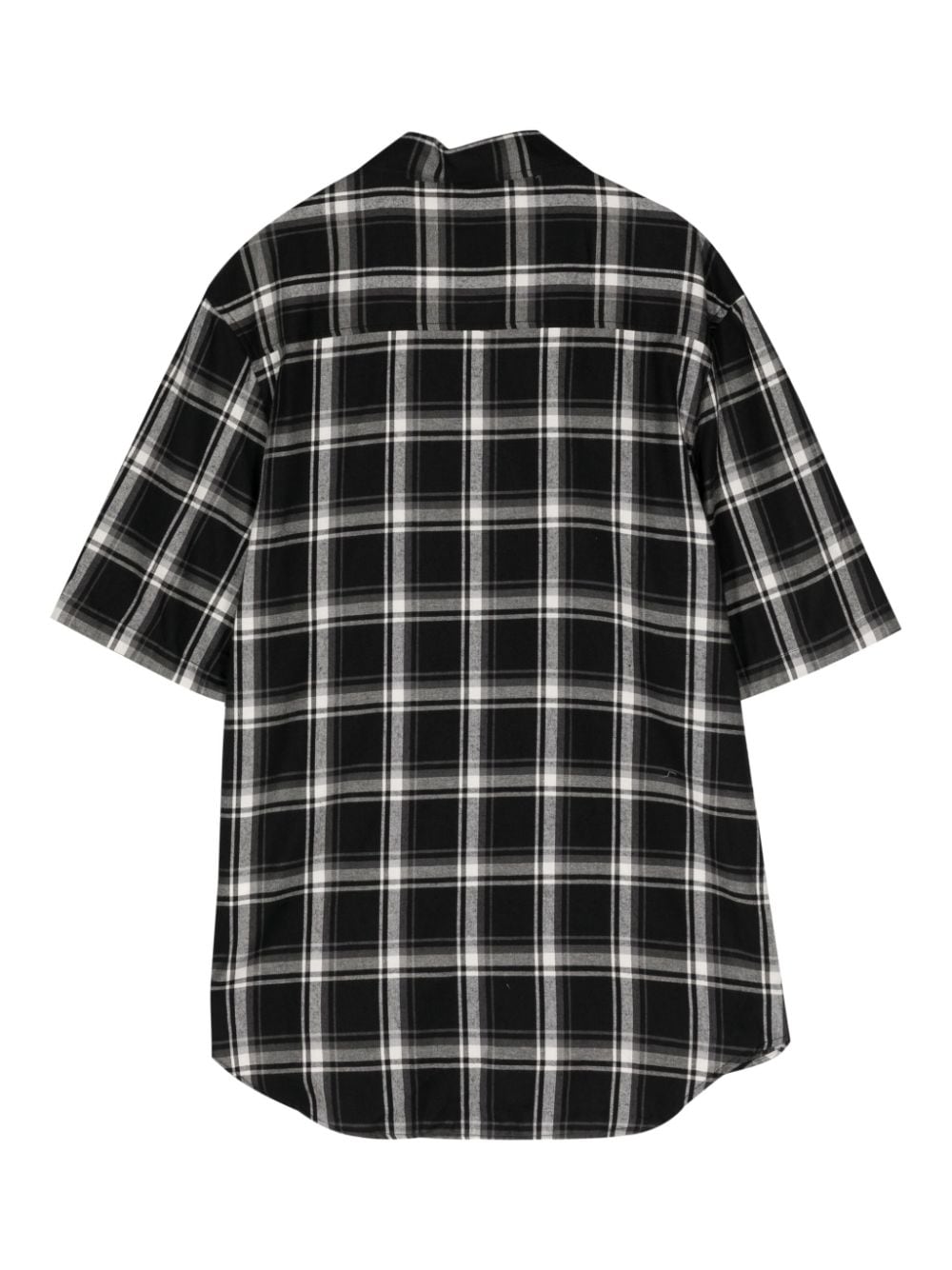 Shop Alyx Logo-embroidered Plaid-pattern Shirt In Schwarz