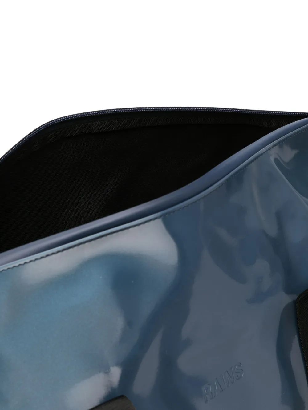 Rains Reistas met logo-reliëf en rits Blauw