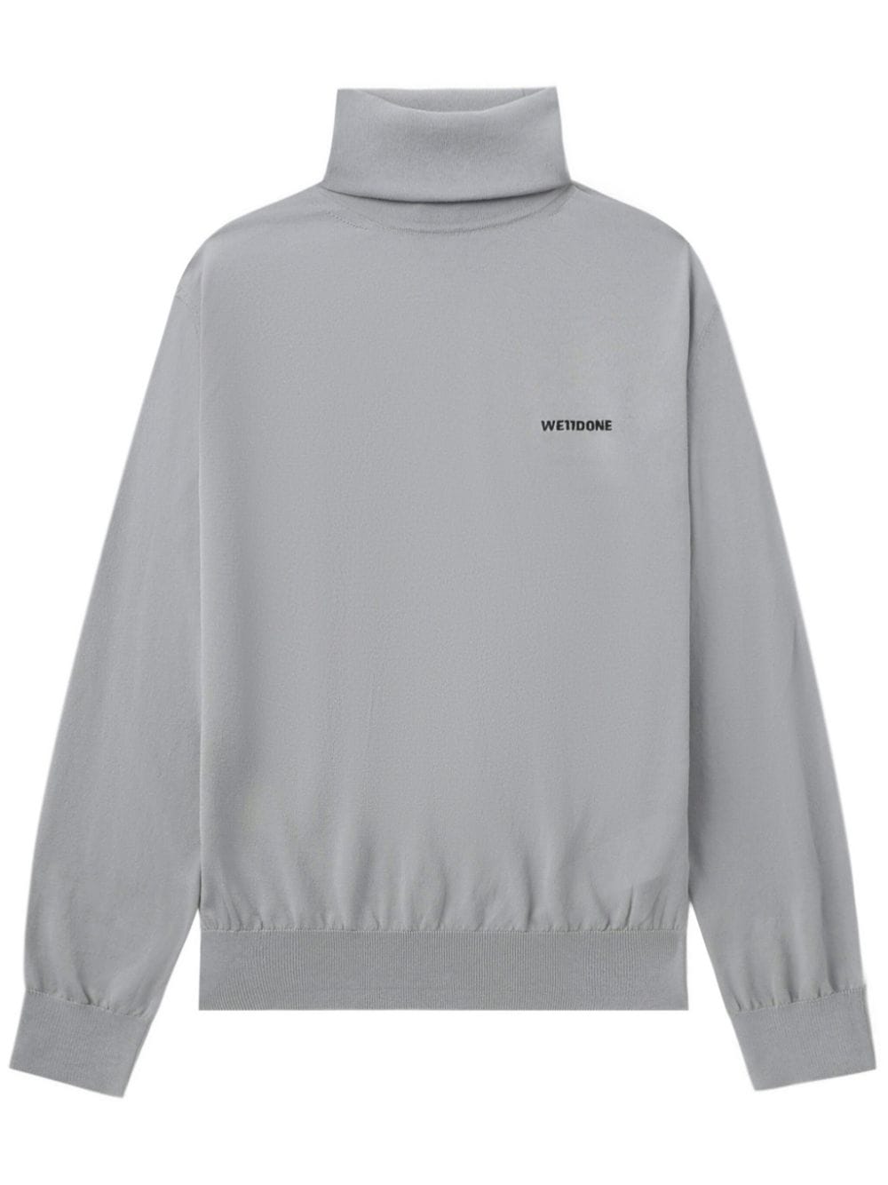 logo-embroidered roll-neck top