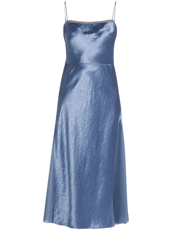blue silk dresses Royal Blue Satin A-line Prom Dresses With Pockets, SP727 main image 1