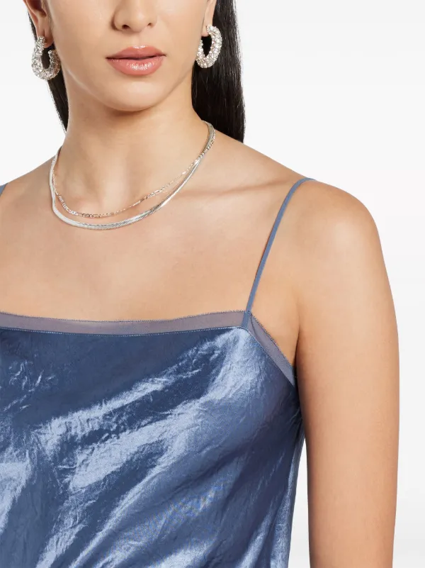 Vince Camisole Kleid Mit Sheer Einsatzen Blau FARFETCH AT