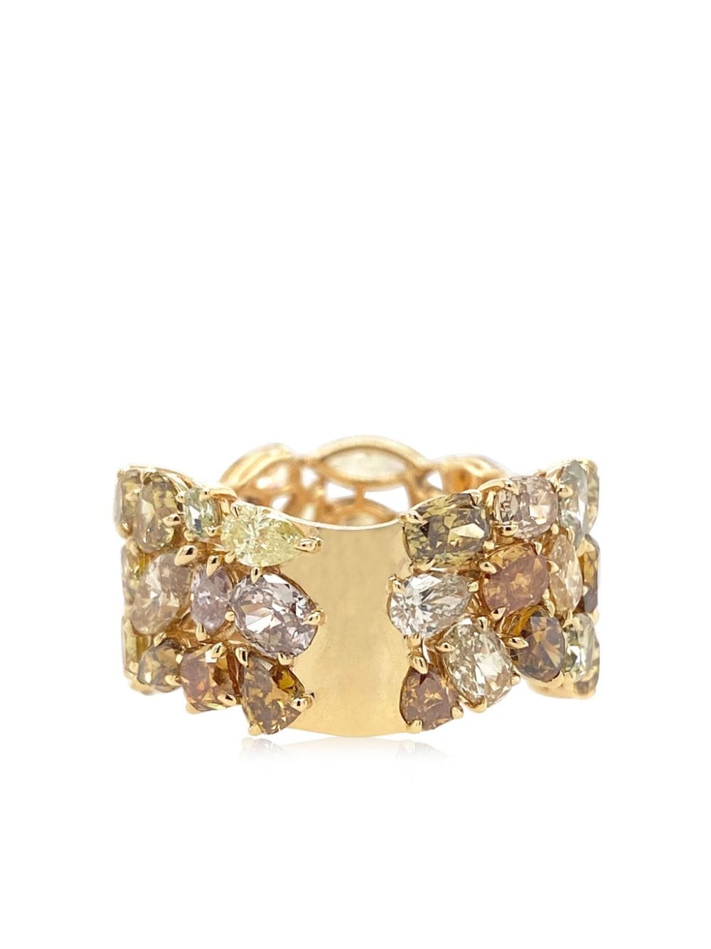 Shop Hyt Jewelry 18kt Yellow Gold Diamond Chunky Ring